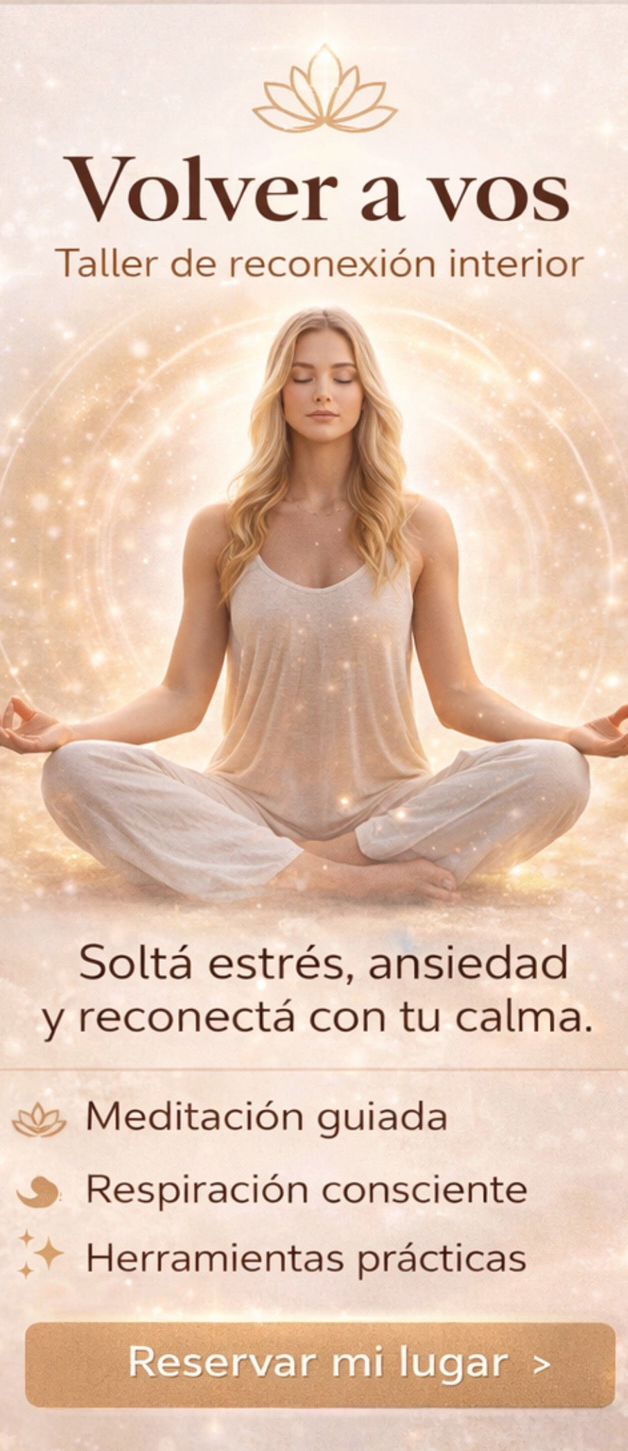 Volver a Vos... Soltá la ansiedad y reconectá con tu calma original.